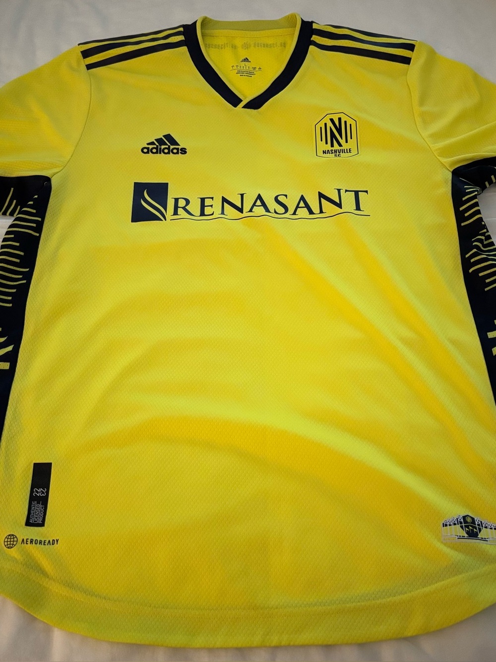Nashville SC 22-23 Adidas Authentic Home Jersey (Size Large)